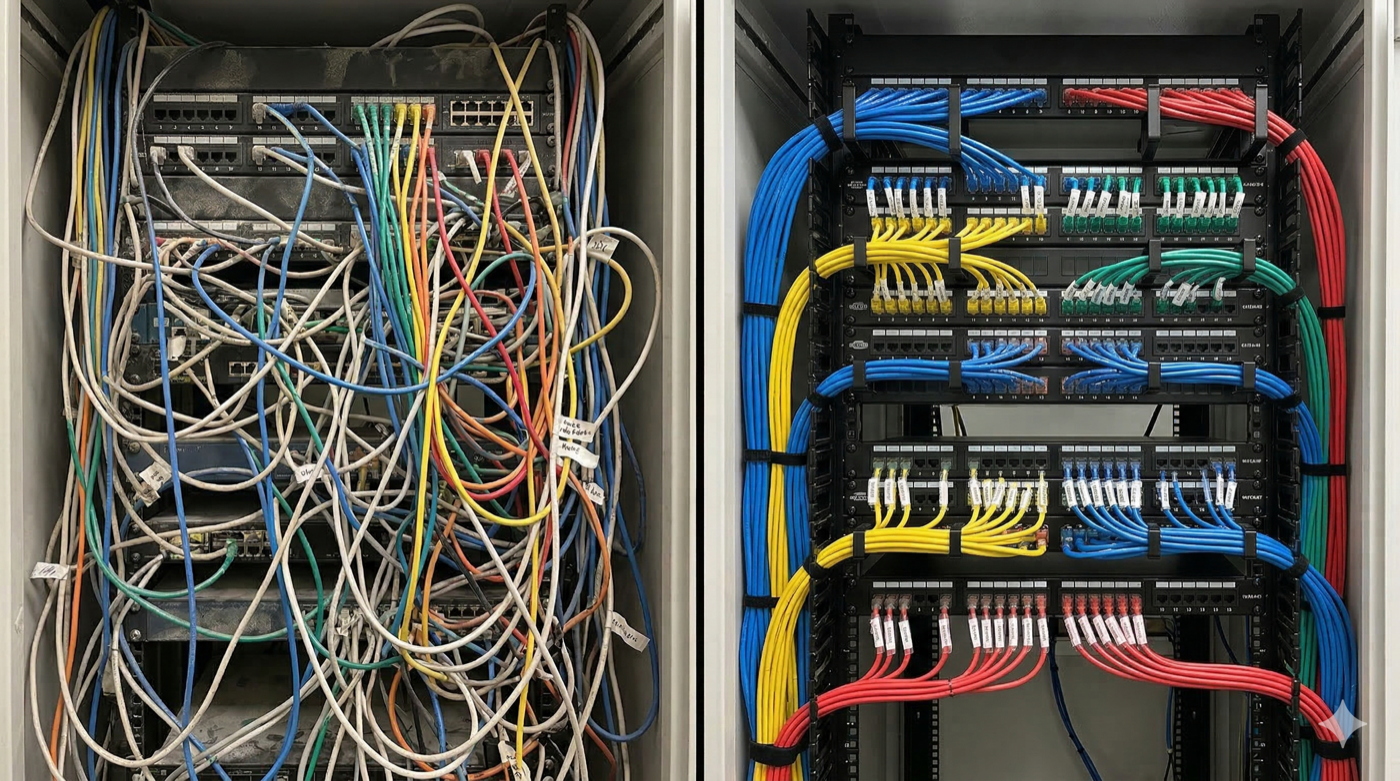 Clean cabling vs cable spaghetti